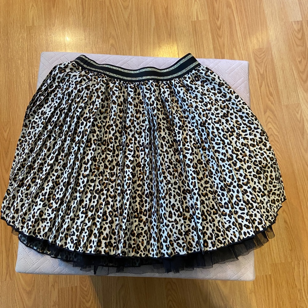 George leopard print layered ruffled skirt - size medium